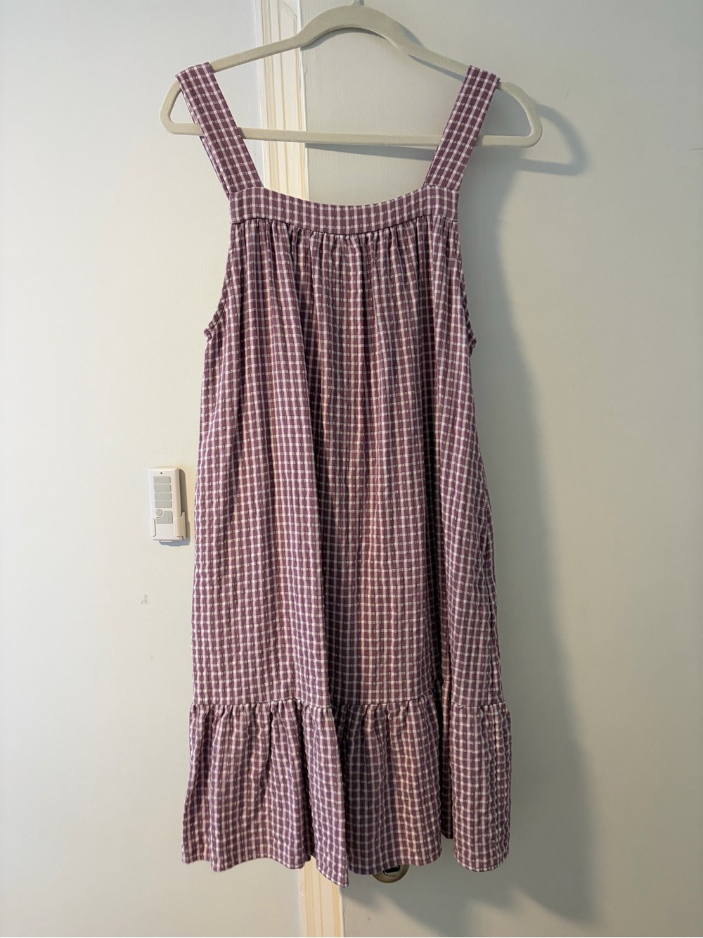 Hayden Purple Gingham Tiered Sundress